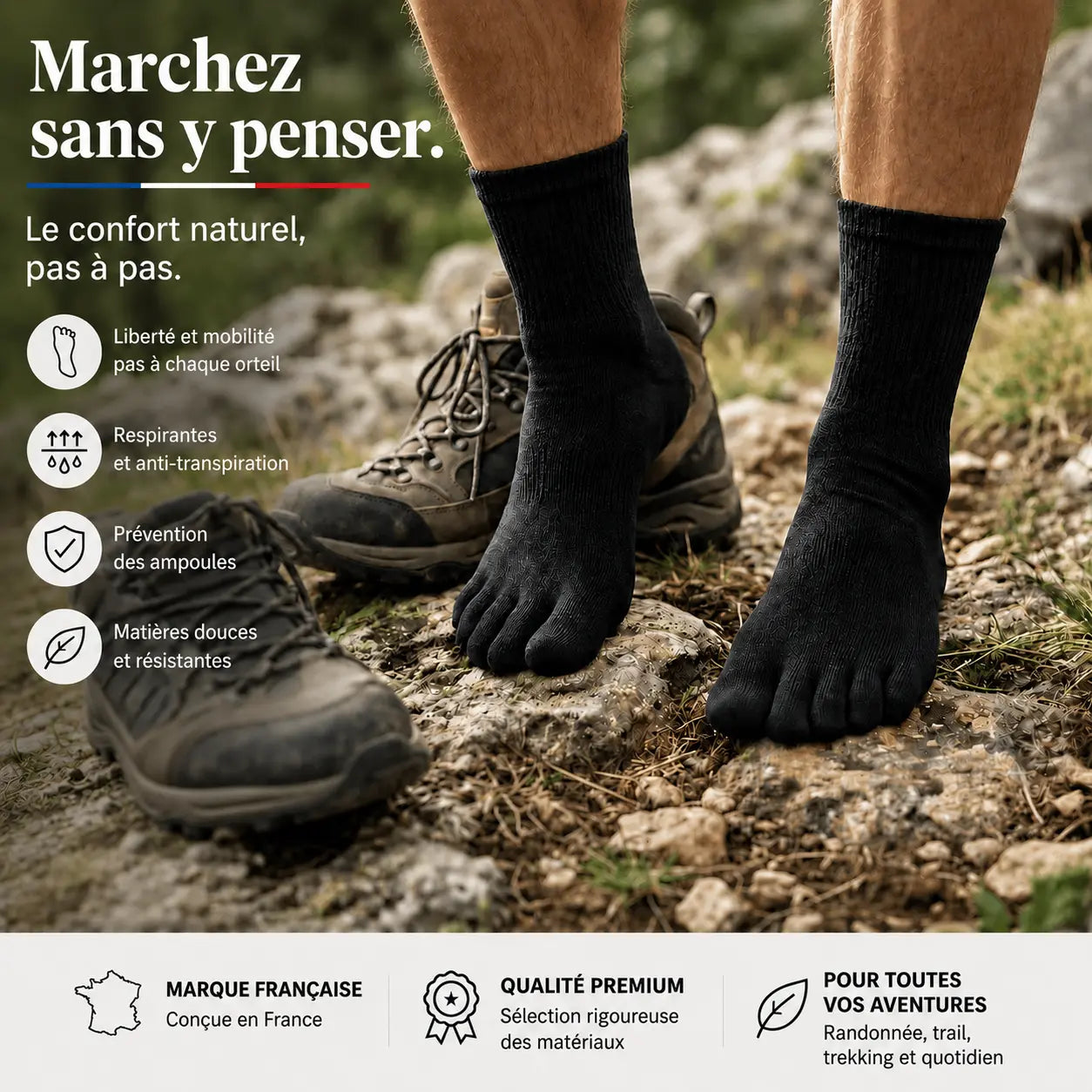 SENTIA - Chaussettes Trek DryWick™ 5.0