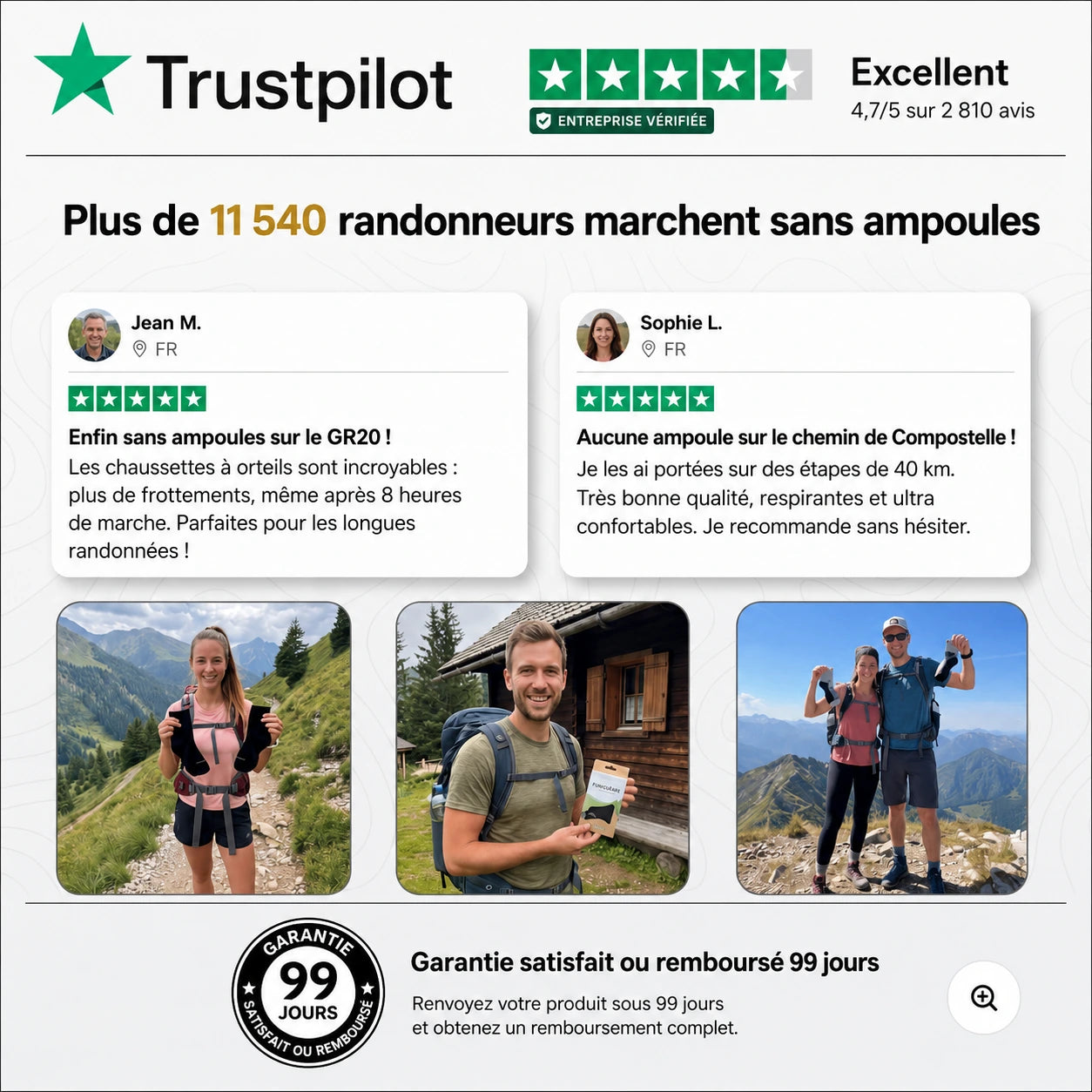 SENTIA - Chaussettes Trek DryWick™ 5.0
